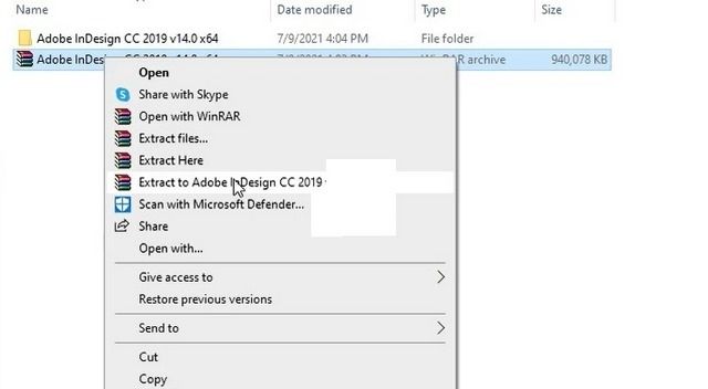 Thực hiện giải nén phần mềm