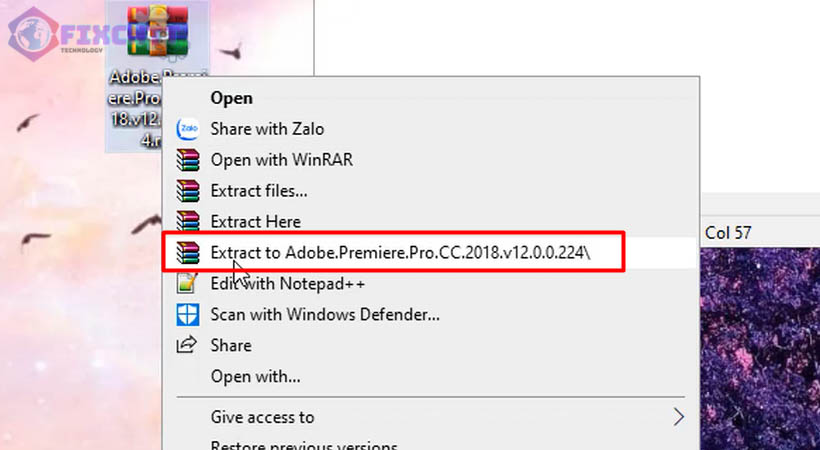 Giải nén phần mềm