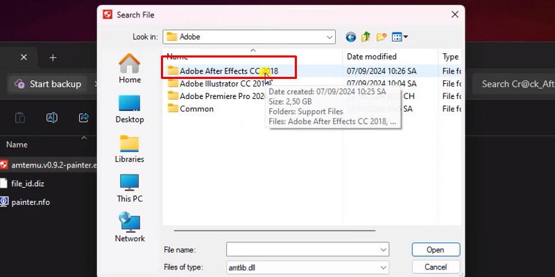vào Adobe After Effects CC 2018