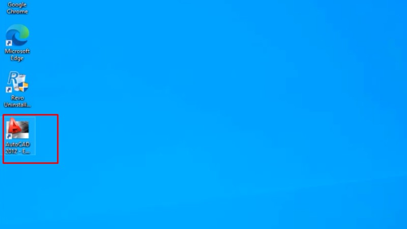 Mở phần mềm Autocad 2012