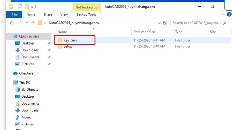 Vào thư mục Key_Gen