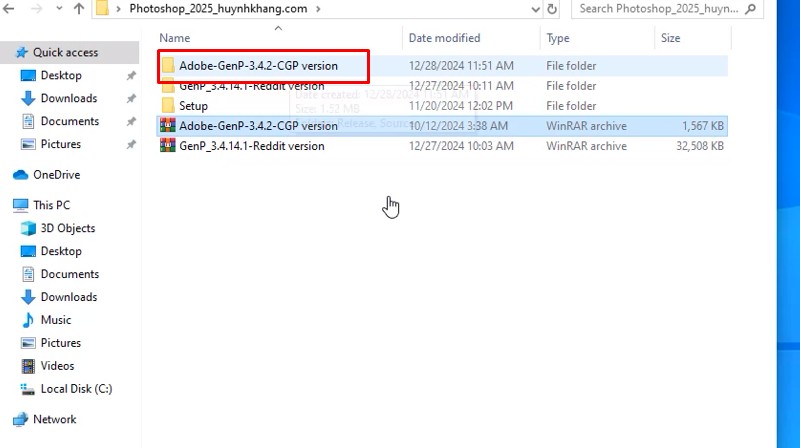Vào thư mục vừa giải nén
