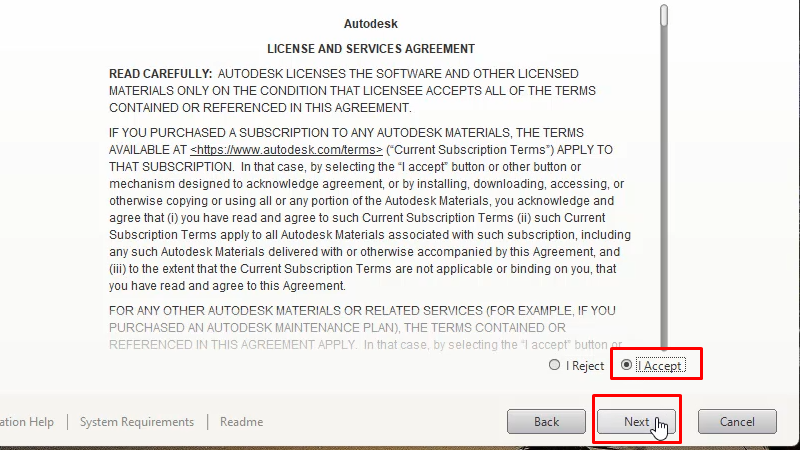 Tích như hình và bấm Next