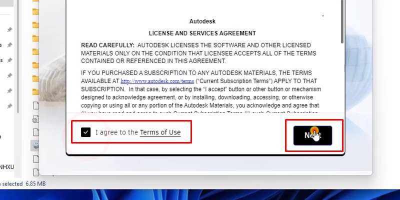 tích vô như hình và bấm next