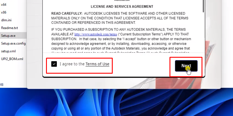 tích vô ô rồi bấm next