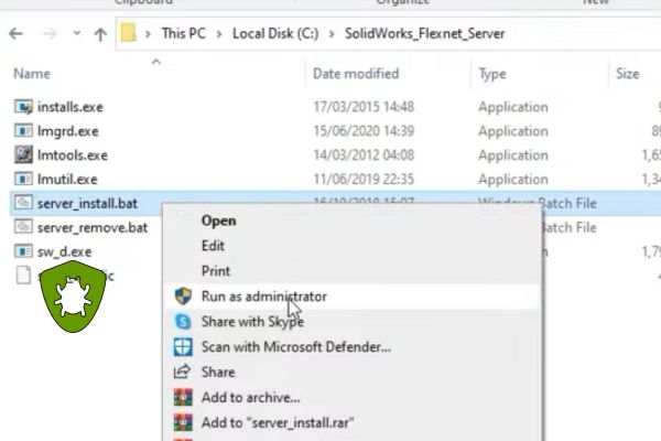 chạy admin server install