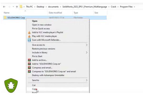 copy solidworks corp 2023