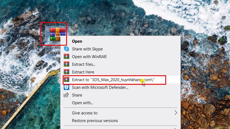 Giải nén phần mềm 3Ds Max 2020