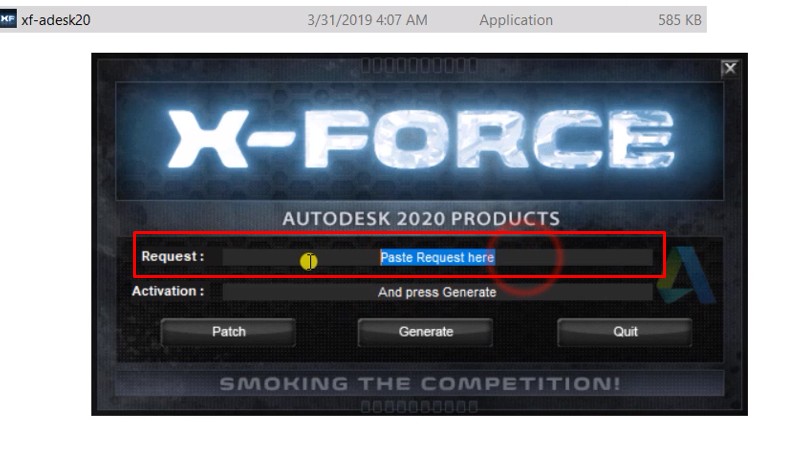 Paste vào dòng Reqquest