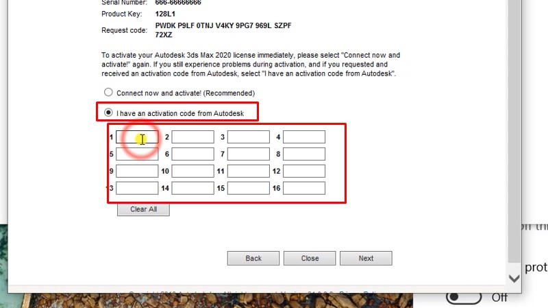 Tích như hình và paste vào số ô số 1