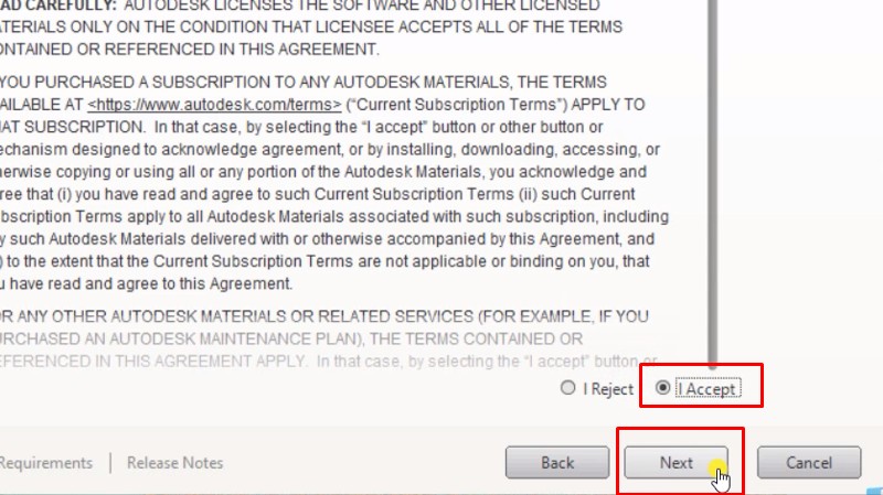Tích vào I Accepst và bấm Next