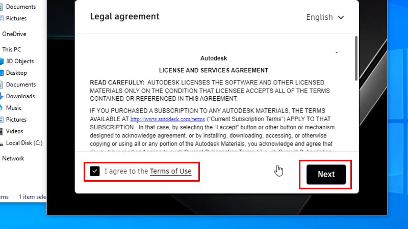 Tích và o như hình và bấm Next