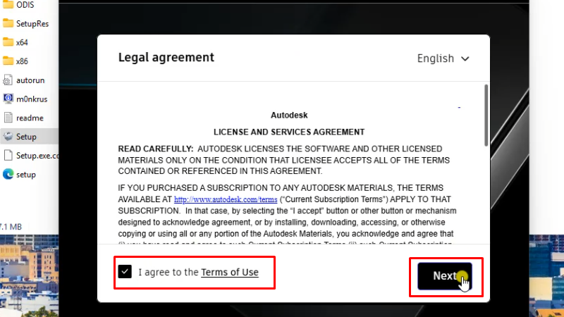 Tích như hình và bấm Next
