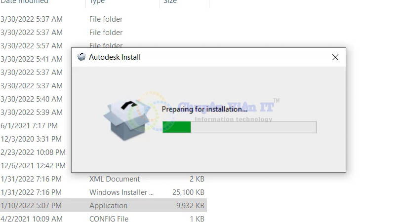Chờ phần mềm chạy setup