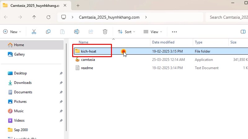 Vào thư mục kich-hoat