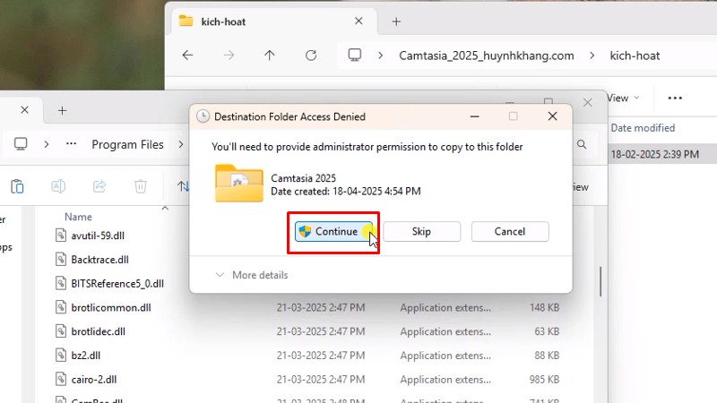 Continue hoàn thành quá trình cài đặt và kích hoạt