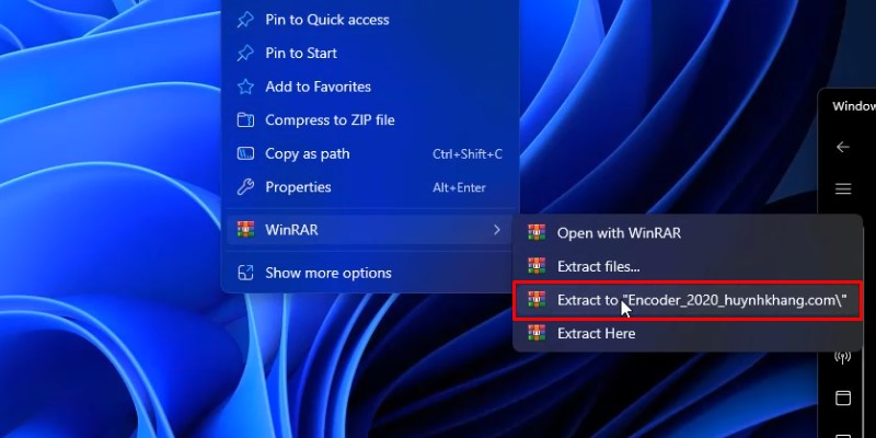 giải nén phần mềm Encoder 2020