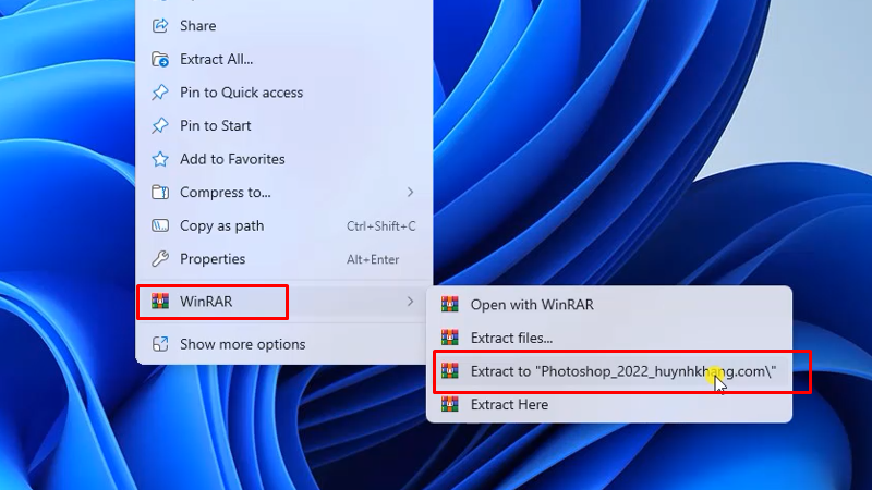 giải nén phần mềm photoshop 2022